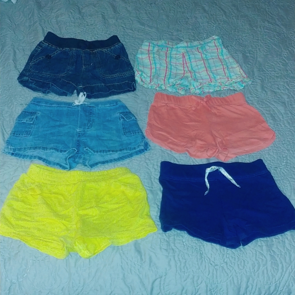 Bundle of 6 toddler girl short pants size 3t